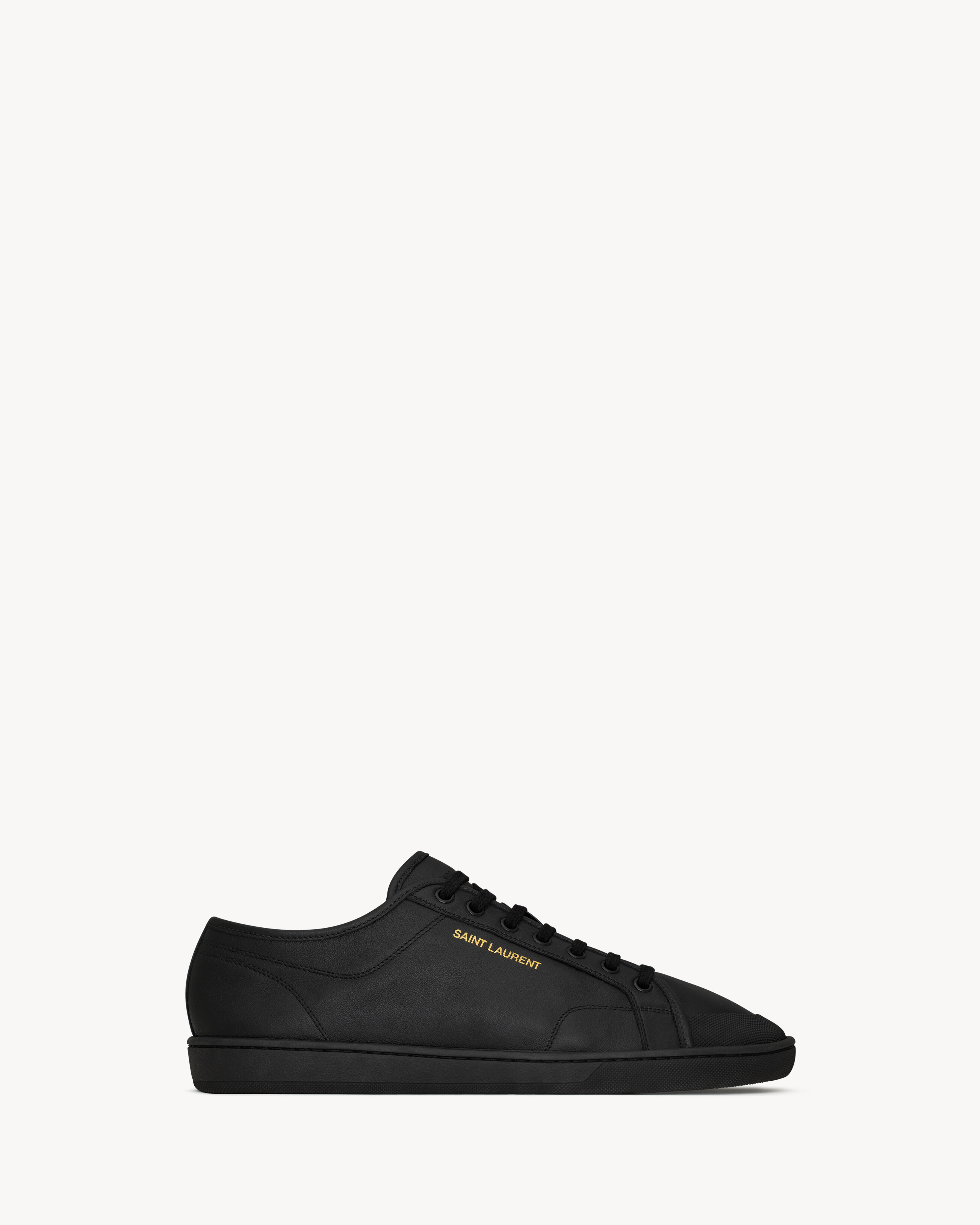Saint Laurent Gym Sneakers In Smooth Leather - Black - Men - 9 | Saint Laurent Inc. (Global)