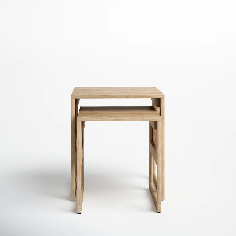 Cinna Solid Wood Sled Nesting Tables | Wayfair North America
