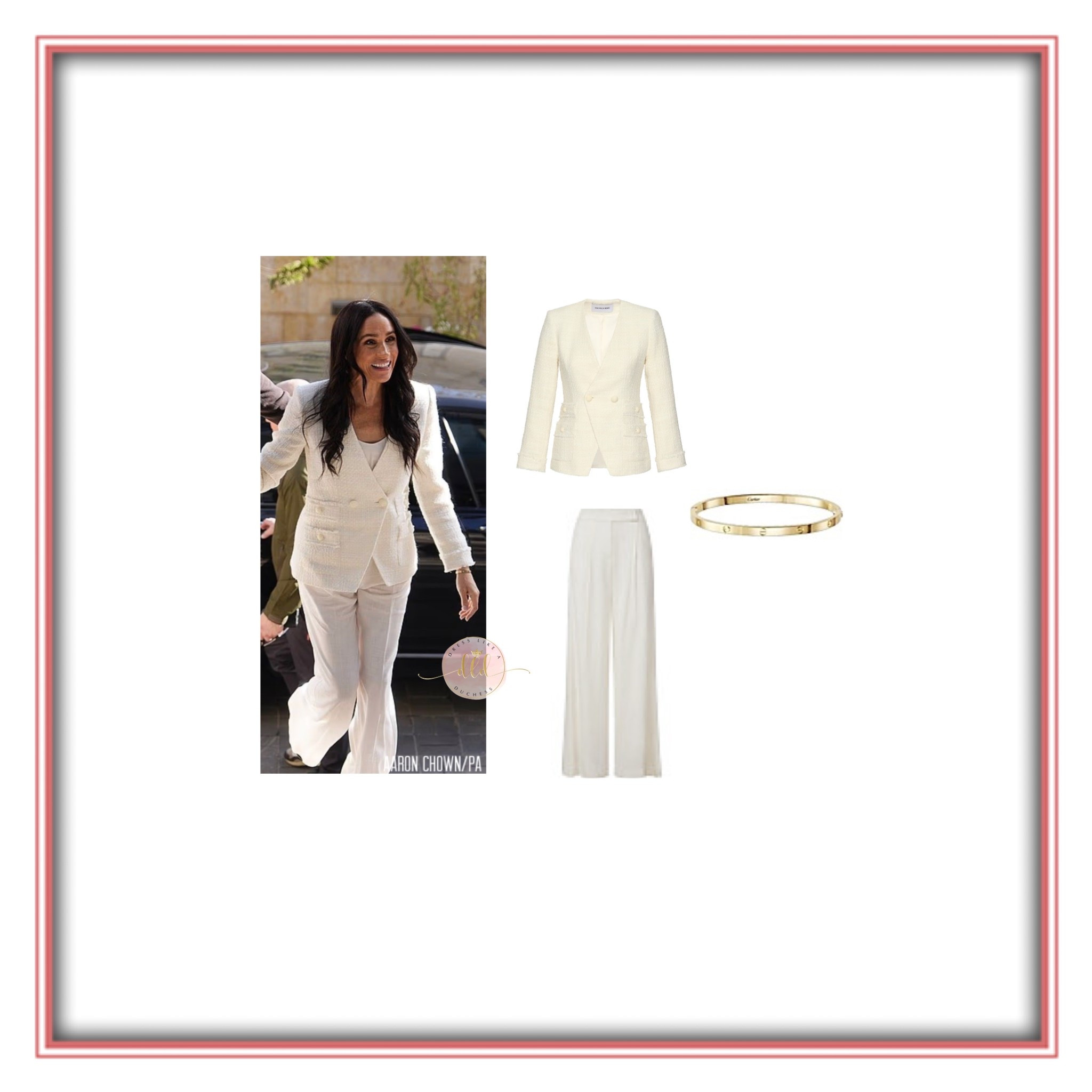 2/25/26 Meghan Markle at the World Health Organisation Roundtable Discussion in Amman Jordan 🇯🇴 
Wearing Veronica beard 