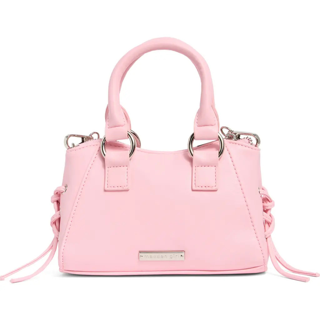 Madden Girl Whipstitch Top Handle Mini Satchel in Blush at Nordstrom Rack | Nordstrom Rack