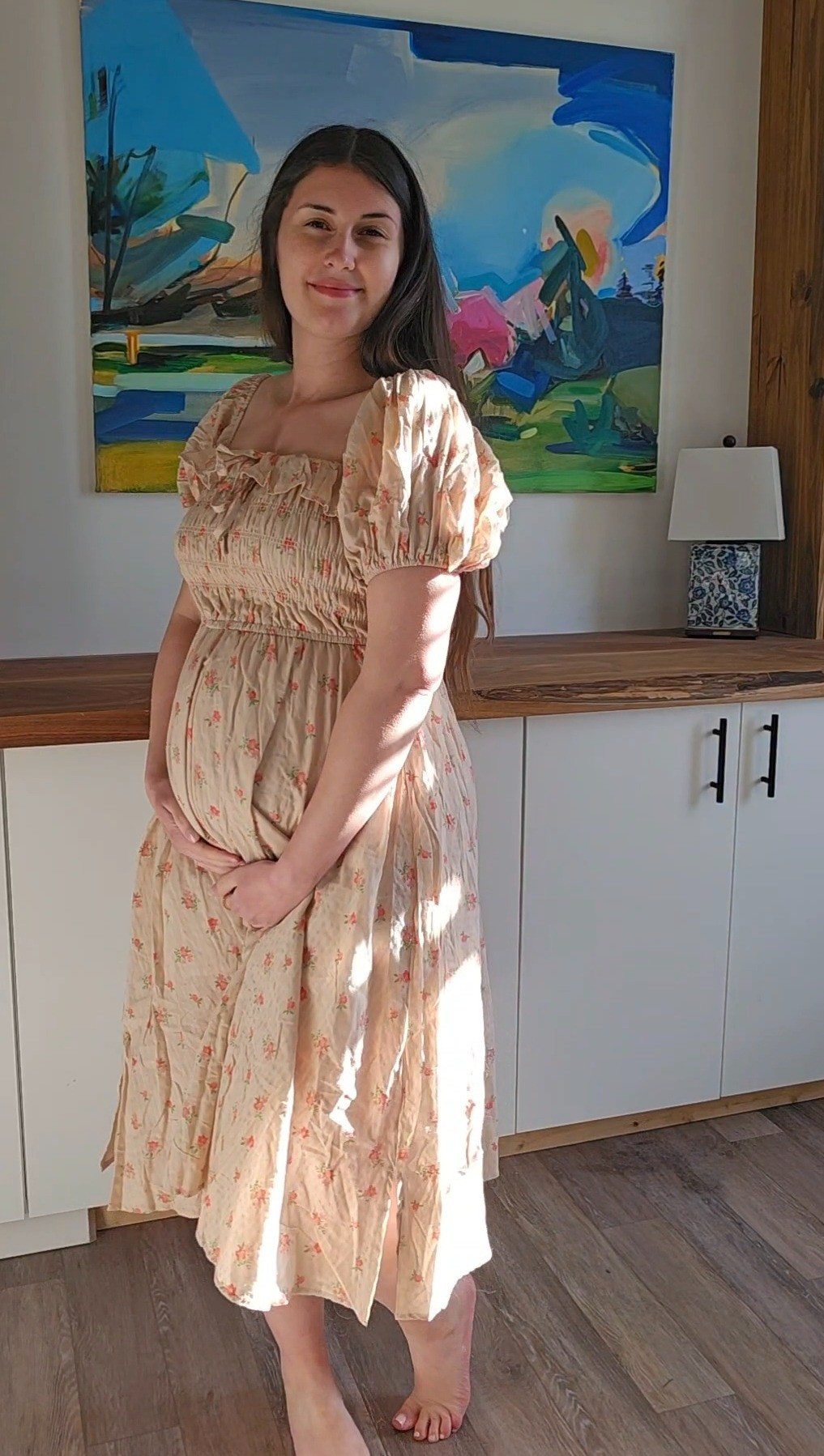 Spring maternity dress ✨️

#LTKbump #LTKfindsunder100 #LTKSeasonal