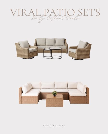 Viral Walmart Patio sets you need to know about! 

Patio furniture/conversation sets /outdoor sectional / outdoor living /Walmart home /Walmart finds 

#LTKstyletip #LTKsalealert #LTKhome