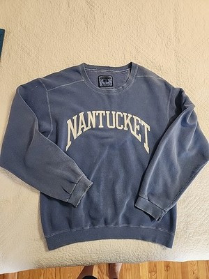 Vintage NANTUCKET Large BLUE FADED CREW NECK SWEAT SHIRT | eBay US