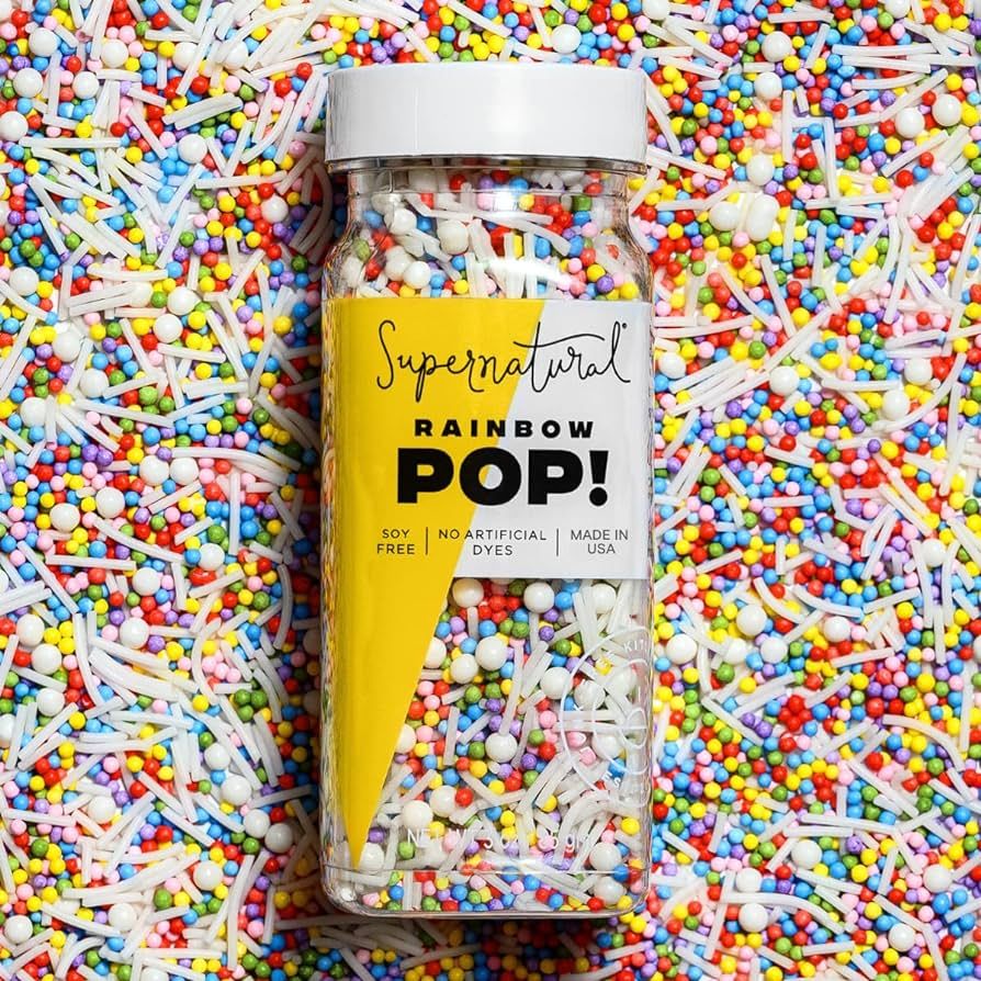 Rainbow Pop! Natural Nonpareil Sprinkles by Supernatural, No Artificial Dyes, Soy Free, Gluten Fr... | Amazon (US)