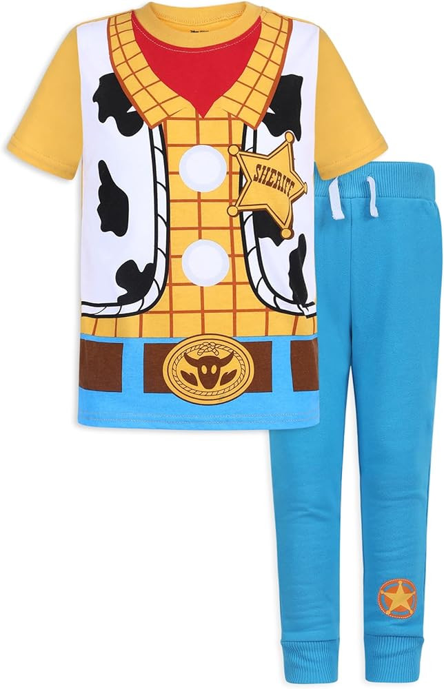 Disney Toy Story Woody and Buzz Lightyear Boys Short Sleeve T-Shirt and Pants Set for Toddler and... | Amazon (US)