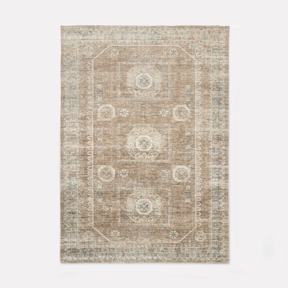 Distressed Persian Woven Area Rug Brown - Threshold™ designed with Studio McGee | Target