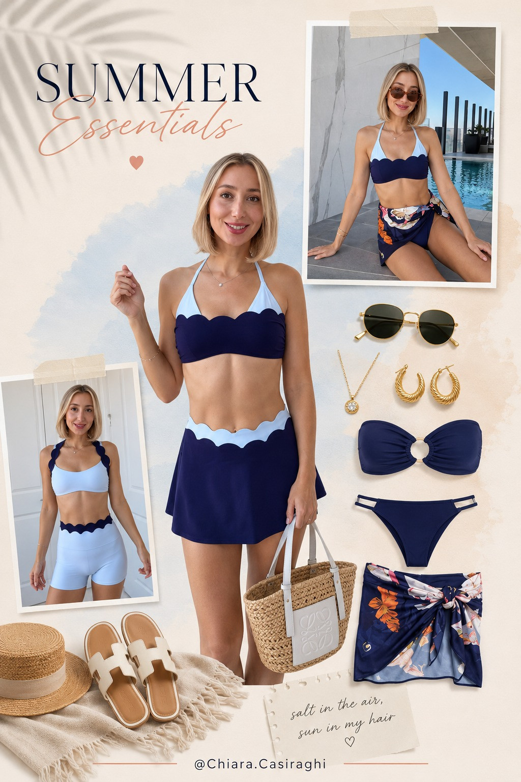 Summer essentials for a stylish beach day. Check out my top picks! #ChiaraCasiraghi
 

 #LTKvlog #LTKU #LTKSaleAlert