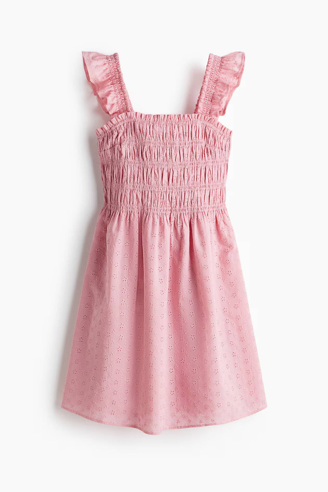 Smocked broderie anglaise dress | H&M (UK, MY, IN, SG, PH, TW, HK)