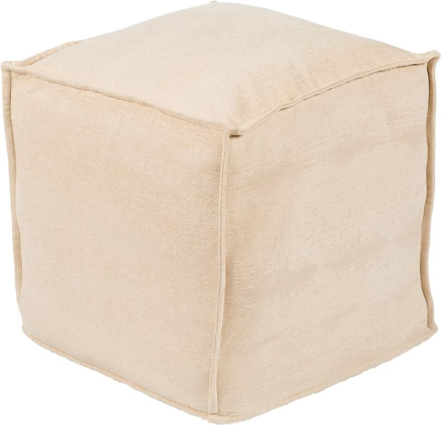 Mark&Day Pouf Ottoman, Konigstetten Modern Khaki Cube Pouf Foot Rest for Living Room, Bedroom and... | Amazon (US)