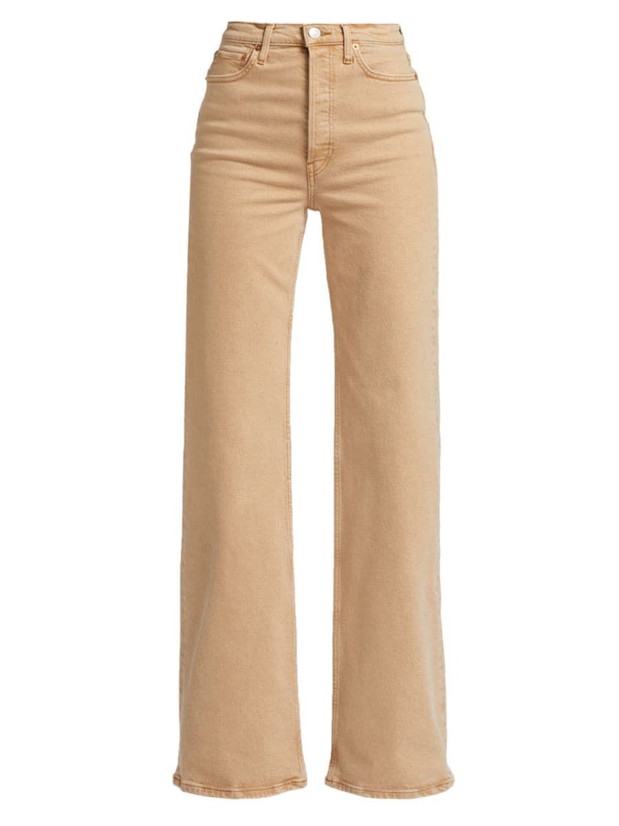 70s Ultra High-Rise Wide-Leg Jeans | Saks Fifth Avenue