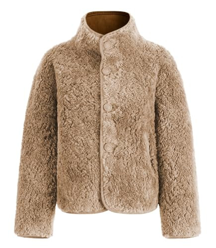 FLAVOR Womens Reversible Shearling Faux Leather Jacket Winter Casual Stand Collar Coats | Amazon (US)