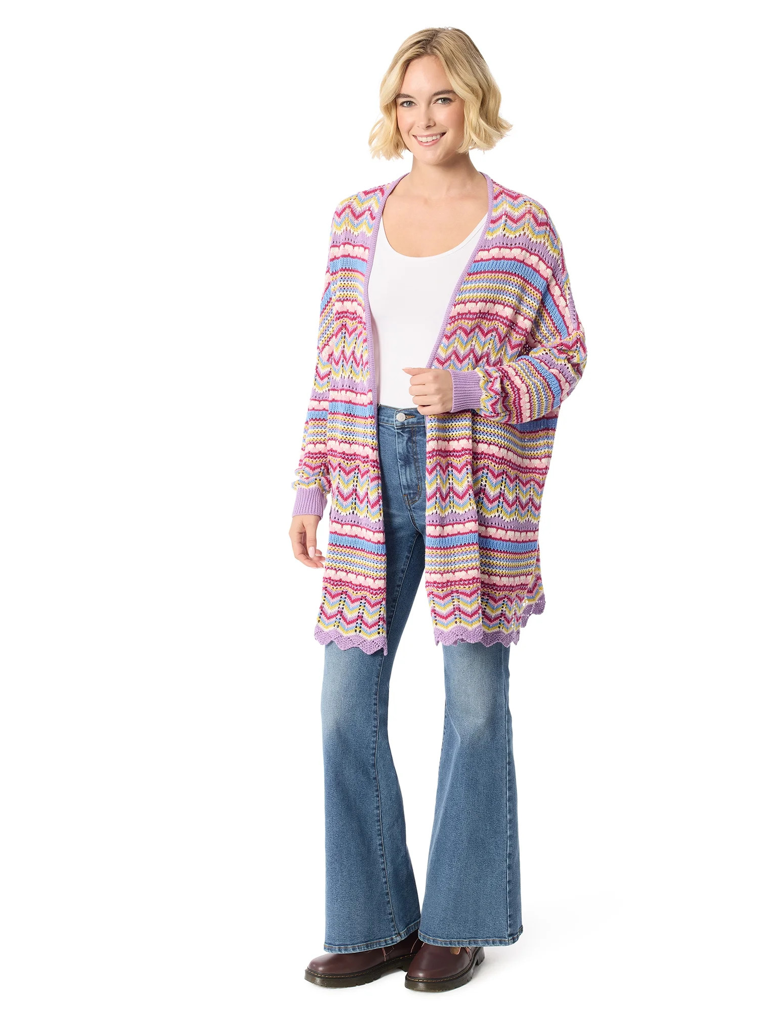 Jessica Simpson Women's and Women's Plus Kayla Long Cardigan, Sizes XS-4X | Walmart (US)