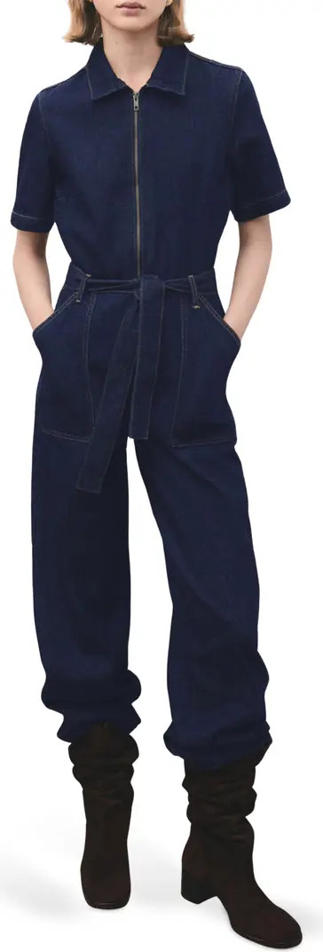 Belted Denim Jumpsuit | Nordstrom