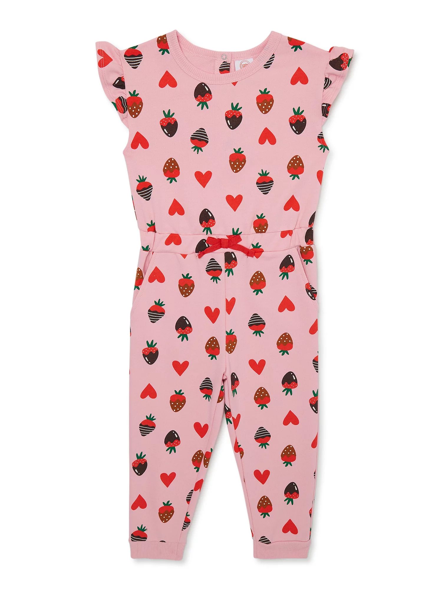 Wonder Nation Toddler Girl Valentine Romper, Sizes 2T-5T | Walmart (US)