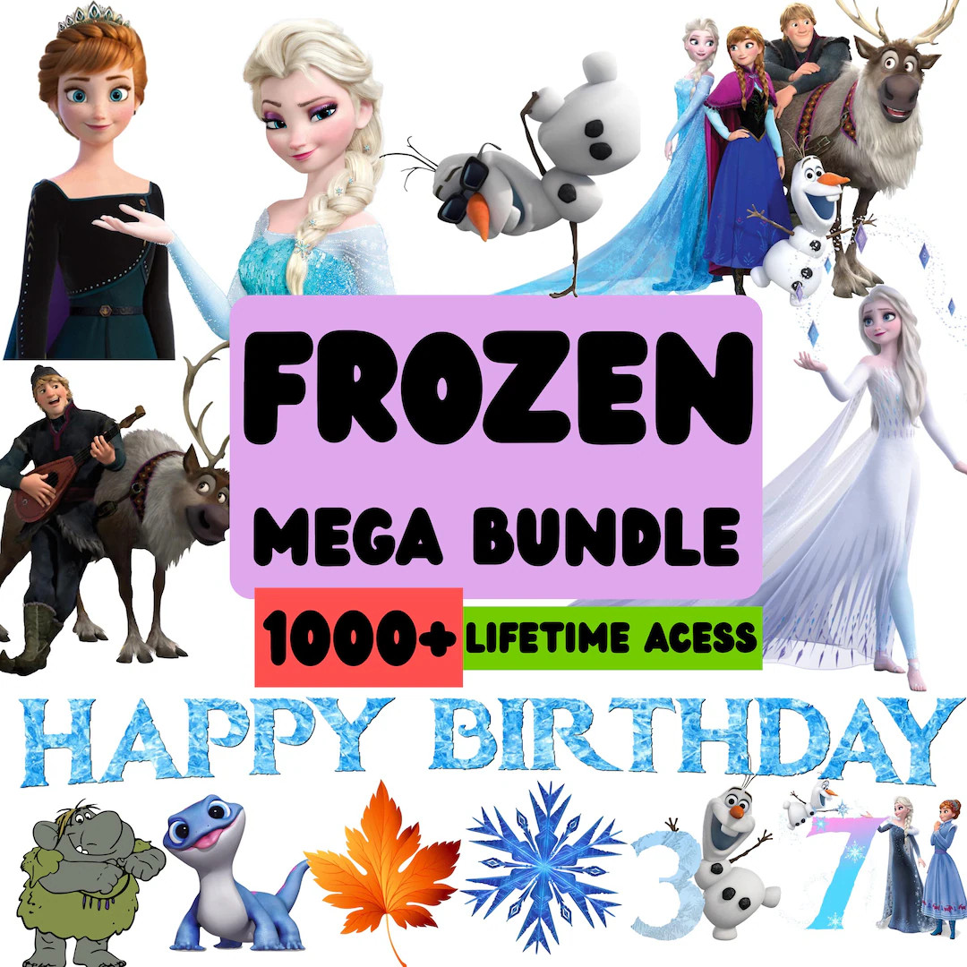 Frozen Mega Clipart Bundle , Elsa , Anna, Olaf - PNG (digital Download ) - Etsy | Etsy (Global)