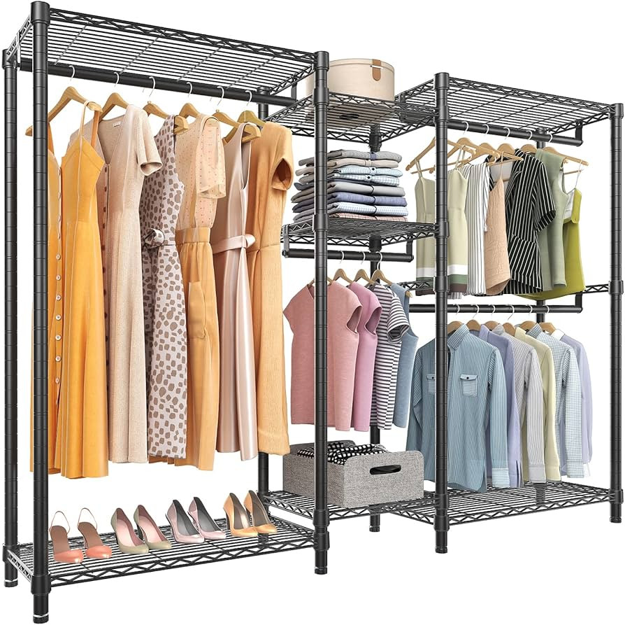 VIPEK V6 Wire Garment Rack Heavy Duty Clothes Rack Metal with Shelves, Freestanding Portable Ward... | Amazon (US)