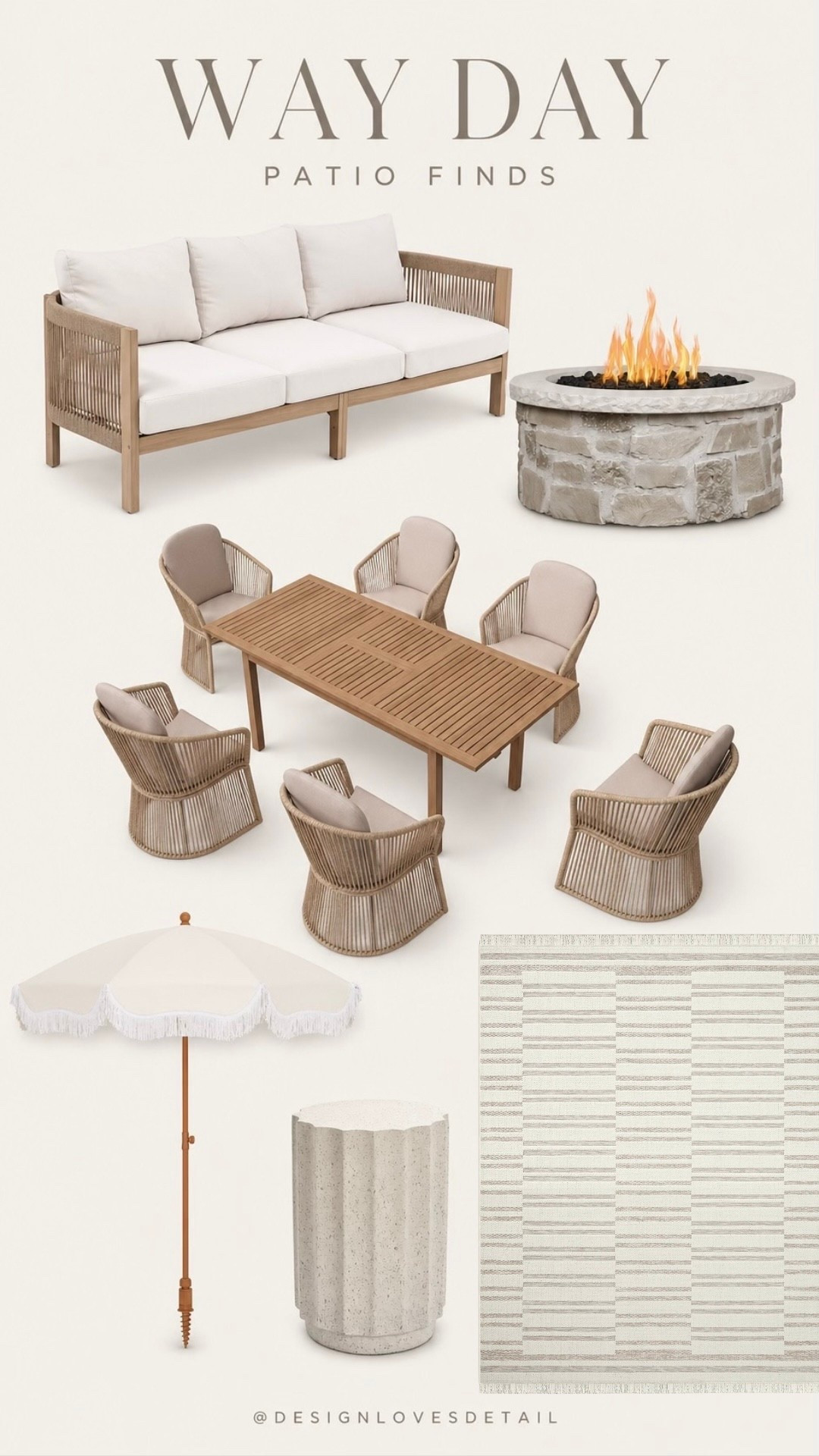 Major savings on cool patio finds from Wayfair! Don’t miss Way Day— you can shop my full deals guide on DesignLovesDetail.com. This cute dining set is nearly half off by the way!!! 

#patio #wayfairwayday #wayday #waydaydeals #wayfair 

#LTKSaleAlert #LTKHome #LTKSeasonal