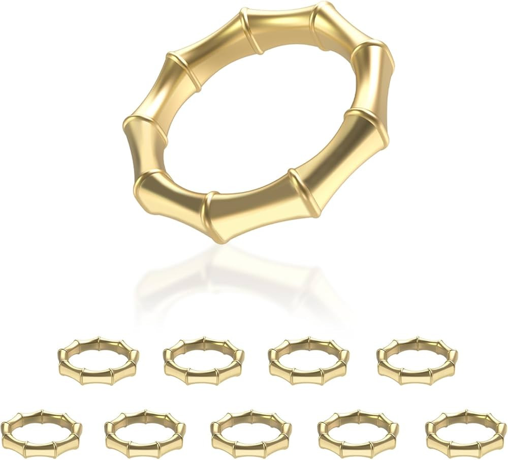 BEHOK Gold Napkin Rings Set of 12, Metal Napkin Ring Gold for Wedding Thanksgiving Christmas Part... | Amazon (CA)