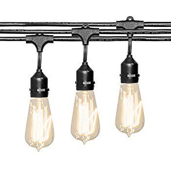 Outdoor String Lights (48 ft.) Kit with Vintage Edison Bulbs, Ideal as Outdoor Lights, Patio Lights, | Walmart (US)