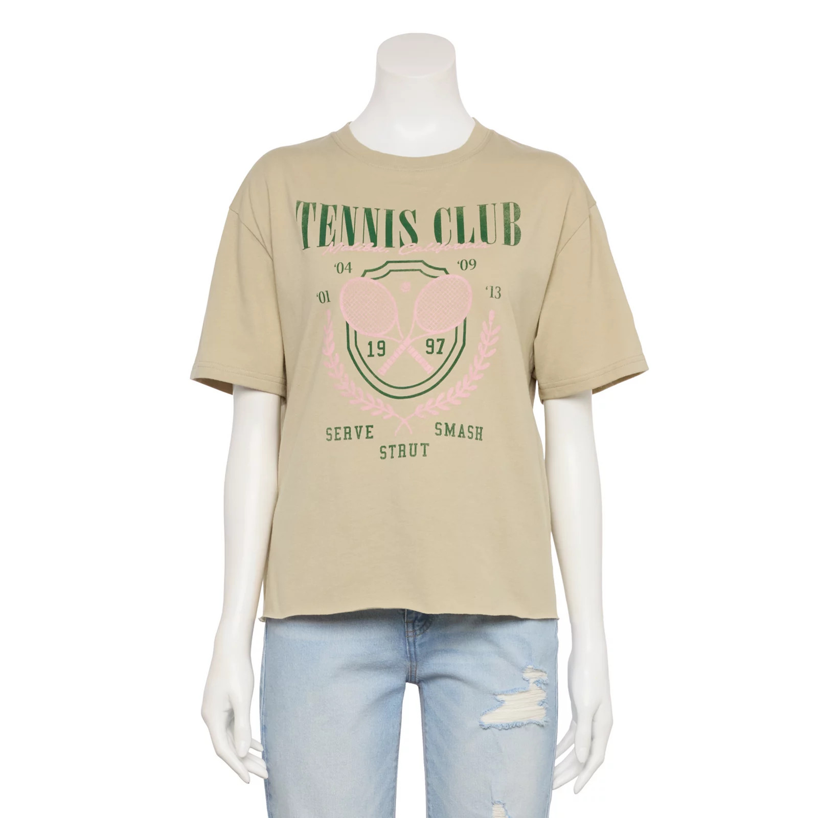 Juniors' ""Tennis Club"" Graphic Tee, Girl's, Size: Medium, Dark Beige | Kohl's