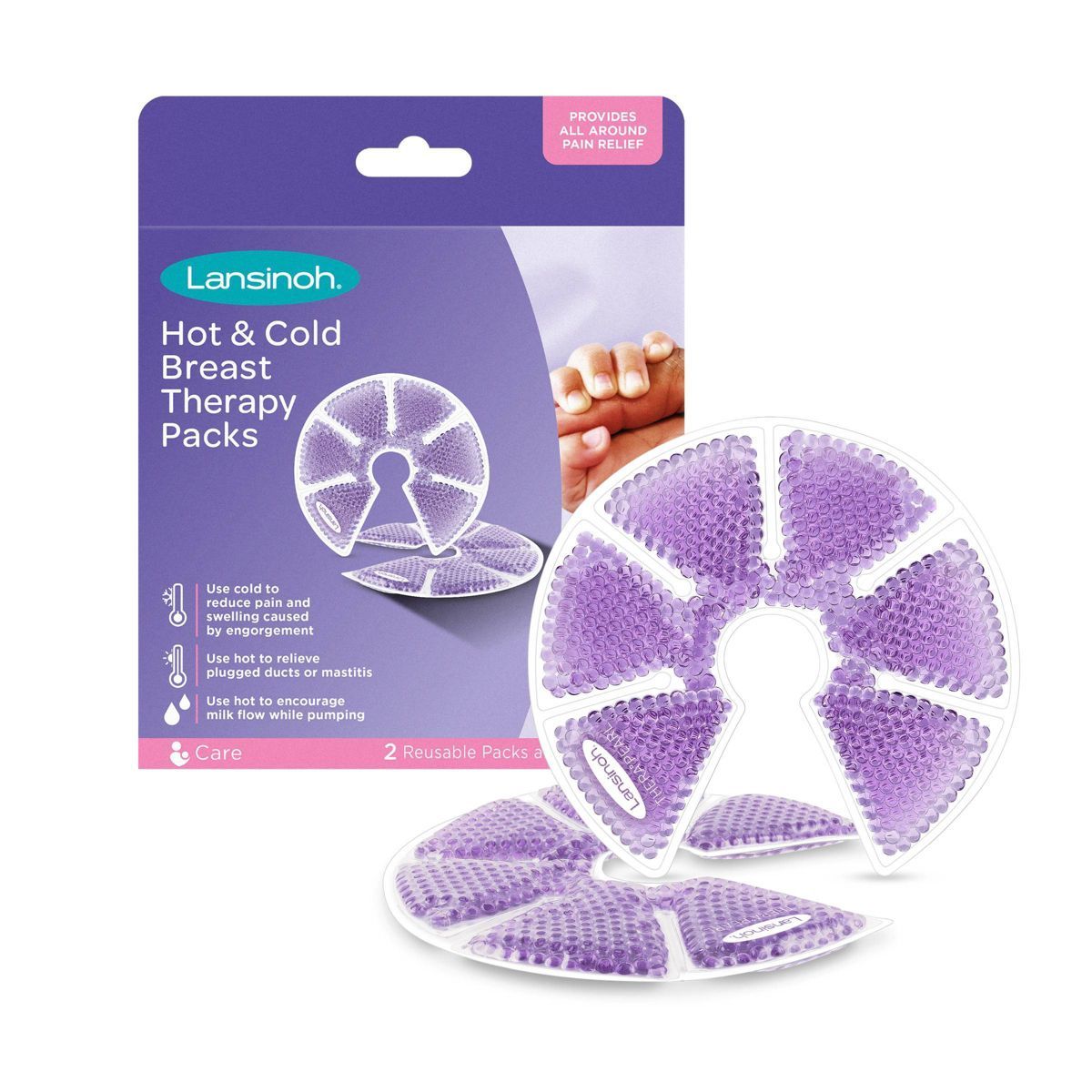 Lansinoh Therapy Packs with Soft Covers, Hot and Cold Breast Pads - 2pk | Target