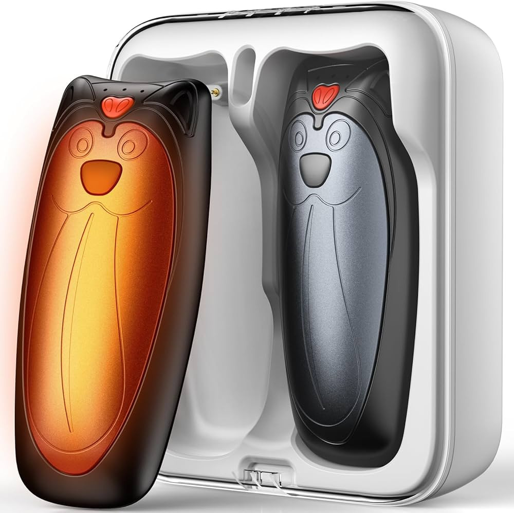 Zgrmbo 2 Pack Hand Warmers Rechargeable with 10000mAh Charging Case(up to 90hrs), Reusable Electr... | Amazon (US)
