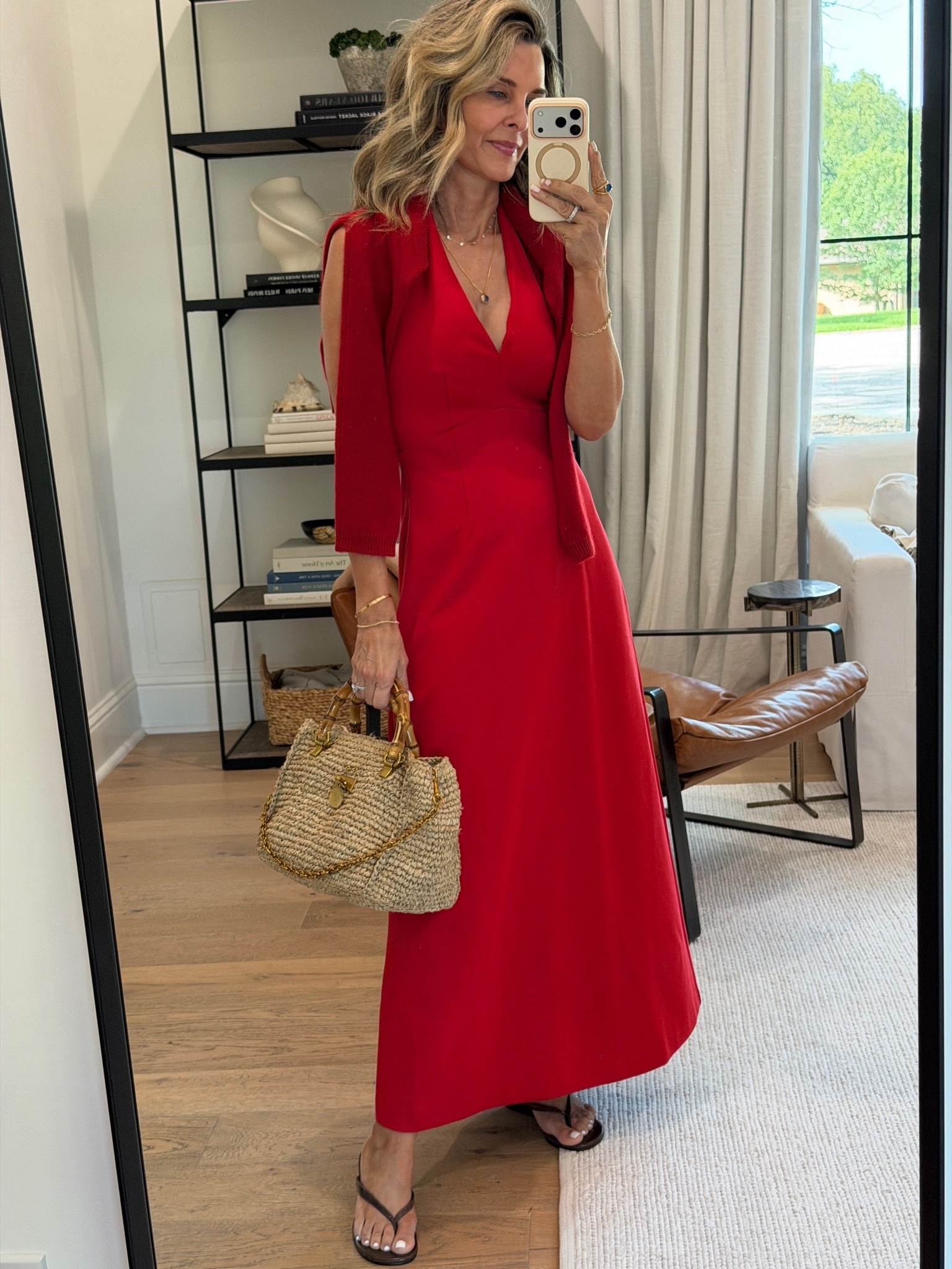 Dress is back in stock! It’s beyond good! 
A new favorite necklace that has an adjustable length! White on one side blue the other. Wearing this a lot!

#LTKootd #LTKOver40

#LTKootd #LTKOver40