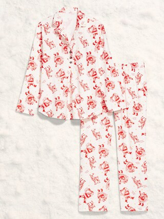 Maternity Printed Flannel Pajama Pant Set | Old Navy (US)