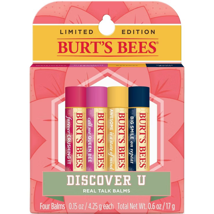 Burt's Bees Discover U Empowerment Lip Balm - 4ct/0.6oz | Target