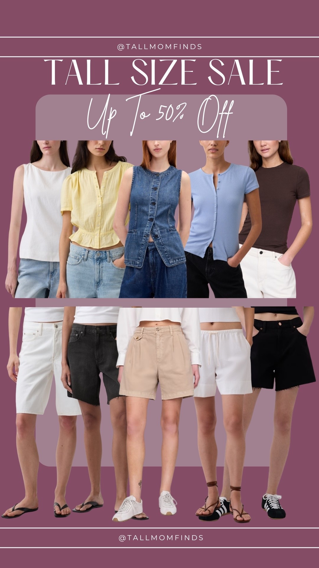 ⚠️ Up to 50% off the pieces that actually fit like they should!

Take 50% Off your purchase to re-up your wardrobe just in time for summer from 4/22-4/28. 

tall tops, tall shorts, tall crop tops, tall long sleeve tops, tall tank tops, tall graphic tees, tall basic tees, tall fitted tops, tall oversized tops, tall denim shorts, tall shorts, tall athletic shorts, tall lounge shorts, tall high waisted shorts, tall casual shorts

@gap #howyouweargap
#gappartner

#LTKTall #LTKMidsize #LTKSaleAlert