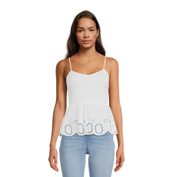 No Boundaries Juniors Smocked Babydoll Top, Sizes XS-XXXL | Walmart (US)