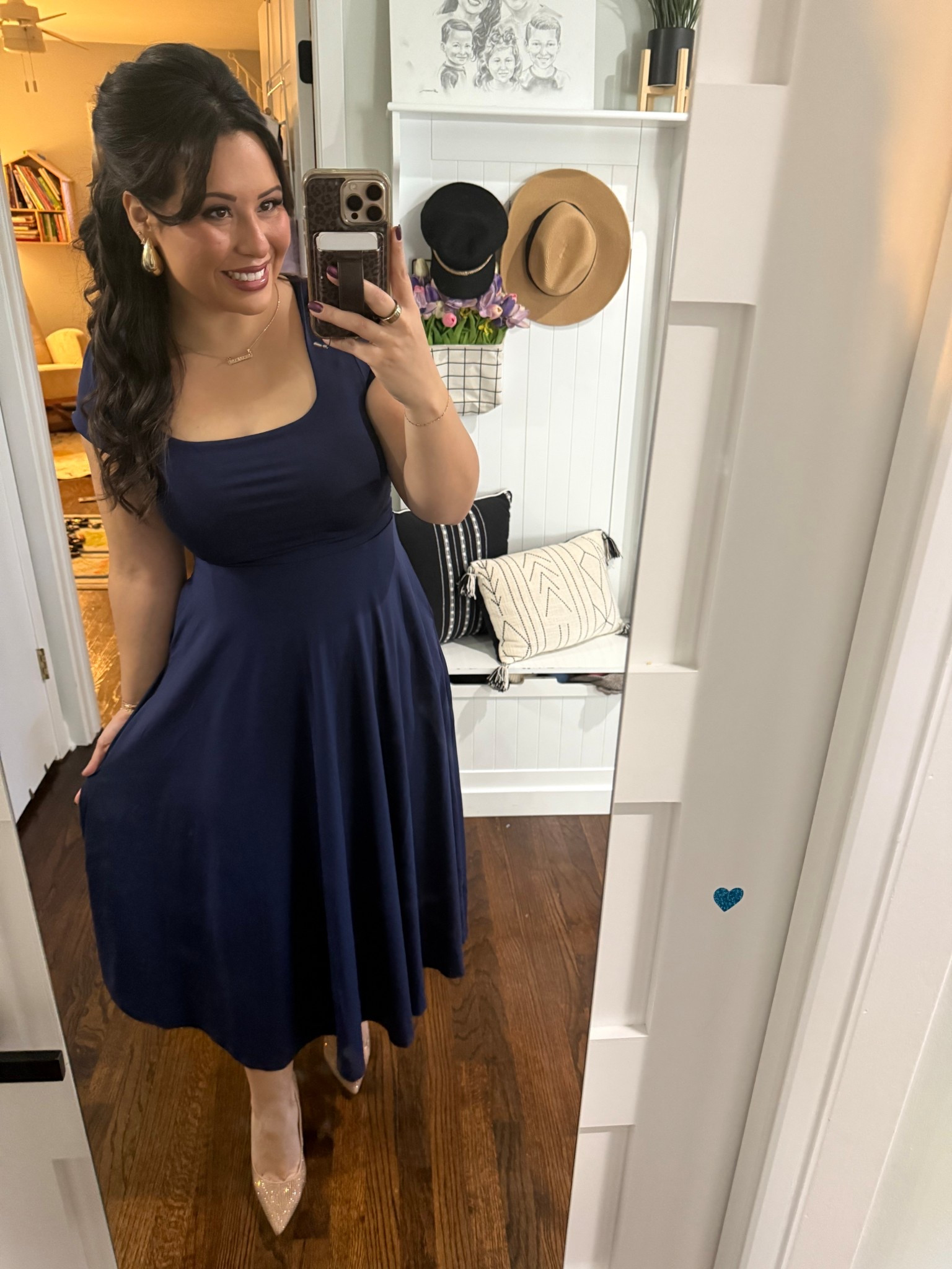 Navy Party Dress I’m size medium and it has pockets 

#LTKMidsize #LTKFamily #LTKPetite