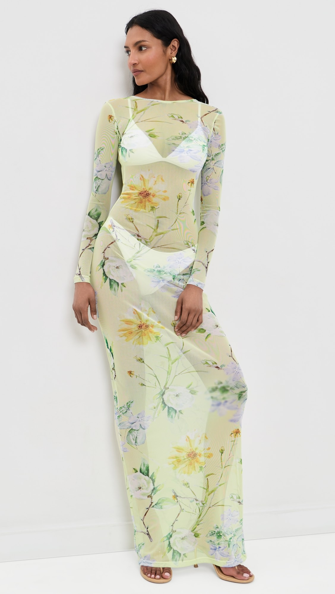 Yellow Magnolia Mesh Dress | Shopbop