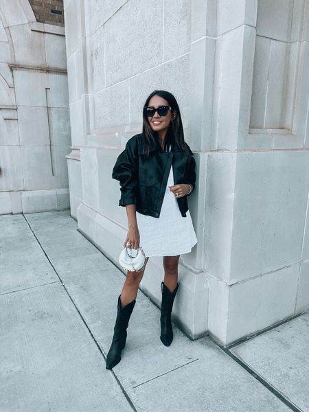 White out game day with black leather jacket! 

Game day look! White and black game day! 

#LTKstyletip #LTKSeasonal #LTKFind