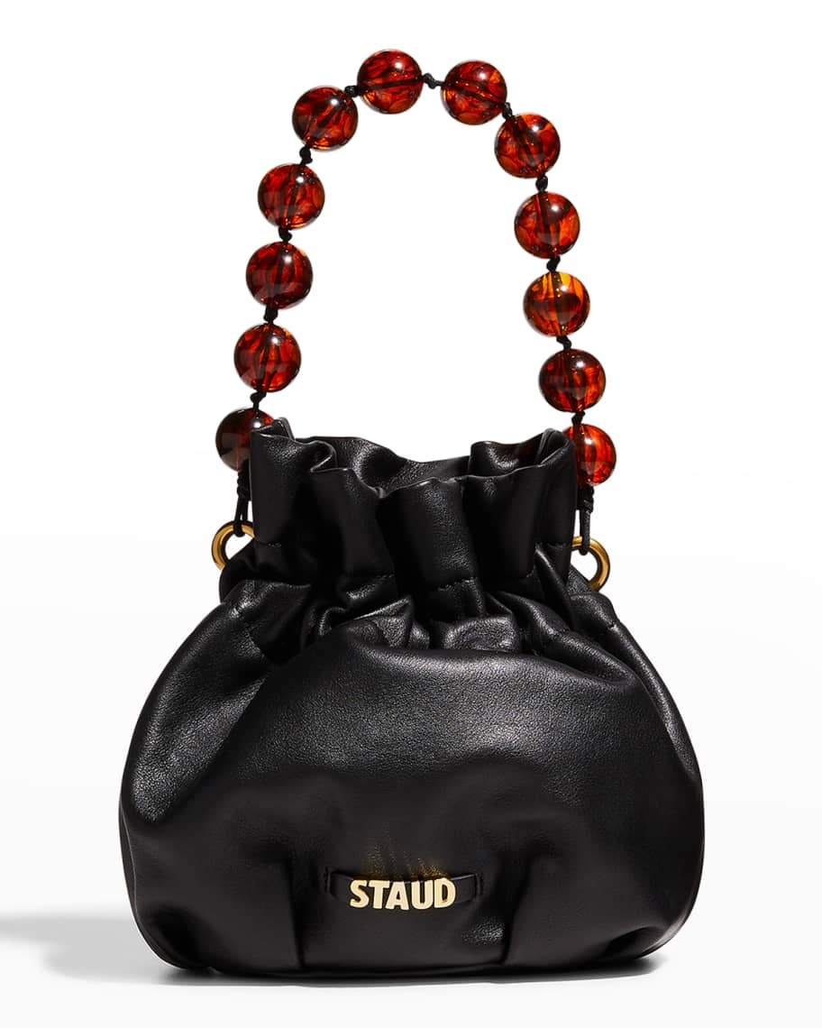 Staud Grace Beaded Top-Handle Bucket Bag | Neiman Marcus