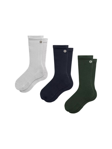 Men's Daily Stride Ribbed Comfort Crew Socks *3 Pack | Men's Socks | lululemon | Lululemon (US)
