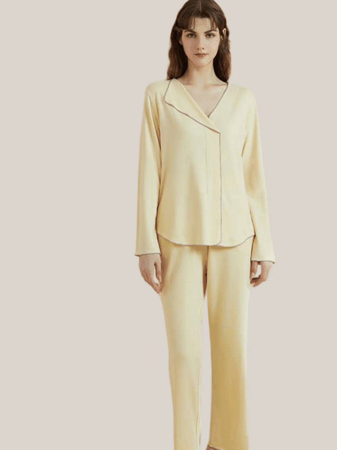 NuLounge Thermal Pajamas Collared Neck Set | Nuage