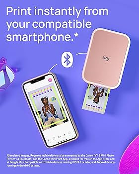 Canon Ivy 2 Mini Photo Printer, Print from Compatible iOS & Android Devices, Sticky-Back Prints, ... | Amazon (US)