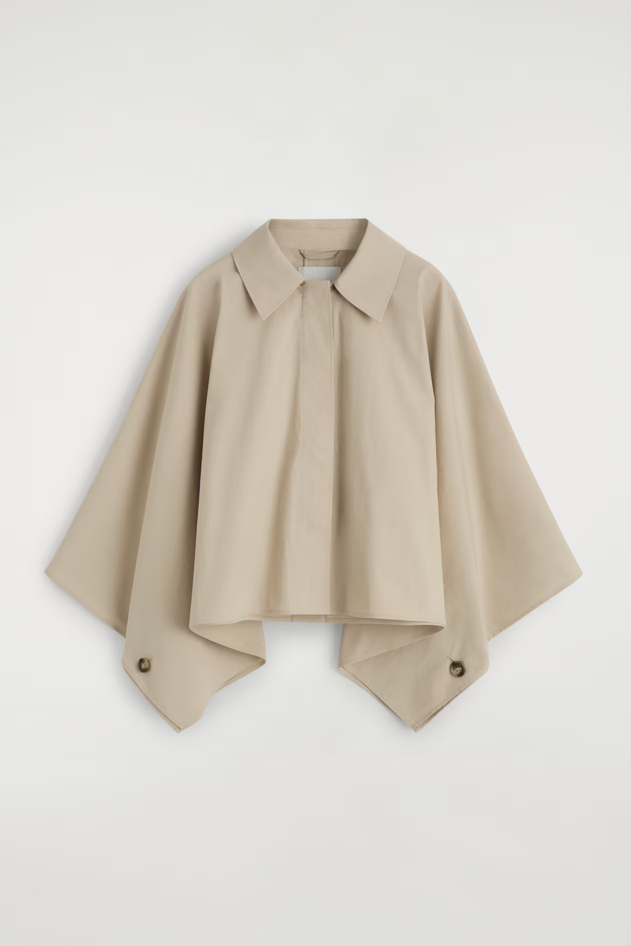 CROPPED TRENCH COAT CAPE - LIGHT BEIGE | COS | COS UK