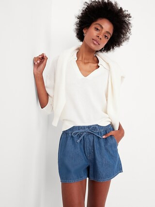 High-Waisted Baggy Jean Shorts | Old Navy (US)
