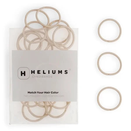 Heliums Small Hair Ties - Beige Blonde - No Damage Mini 1 Inch Reusable 2mm Elastics for Thin Hair and Kids, Neutral Ponytail Holders - 48 Count | Walmart (US)