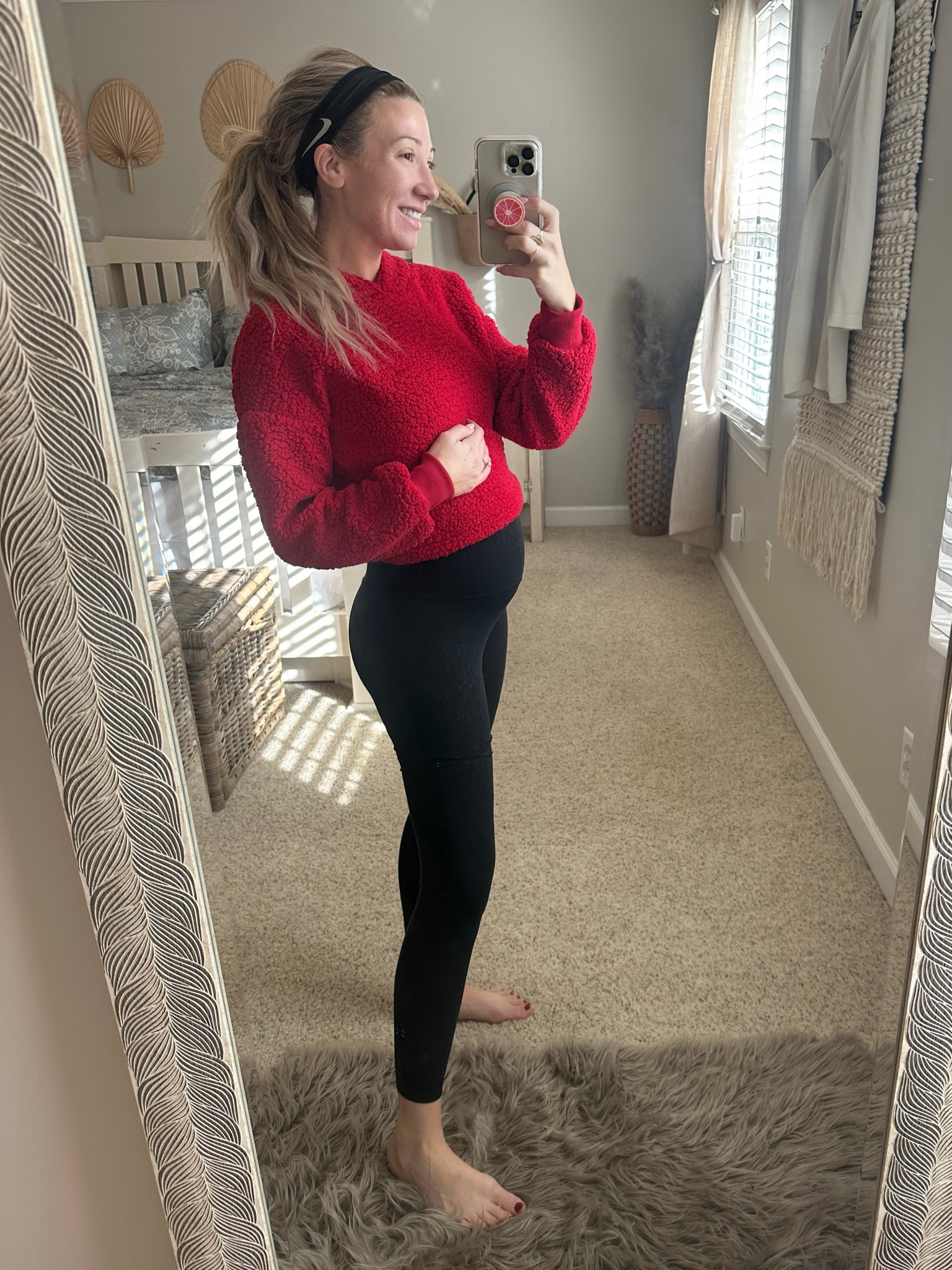 Women's Fuzzy Faux Fur Oversized Pullover Crop Hoodie Sweatshirt. Super comfy and cute for the holidays. Perfectly cropped and bump friendly. Under $20

#LTKSeasonal #LTKbump #LTKHoliday