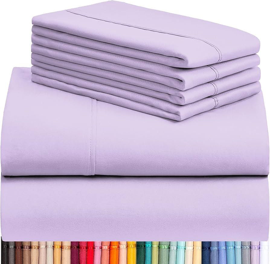 LuxClub 6 PC Queen Sheet Set, Bed Sheets Queen Size, Deep Pockets 18" Eco Friendly Wrinkle Free C... | Amazon (US)
