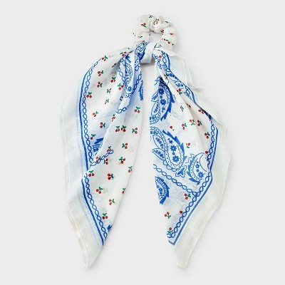 Paisley and Cherry Hair Twister Scarf - Universal Thread™ Blue | Target