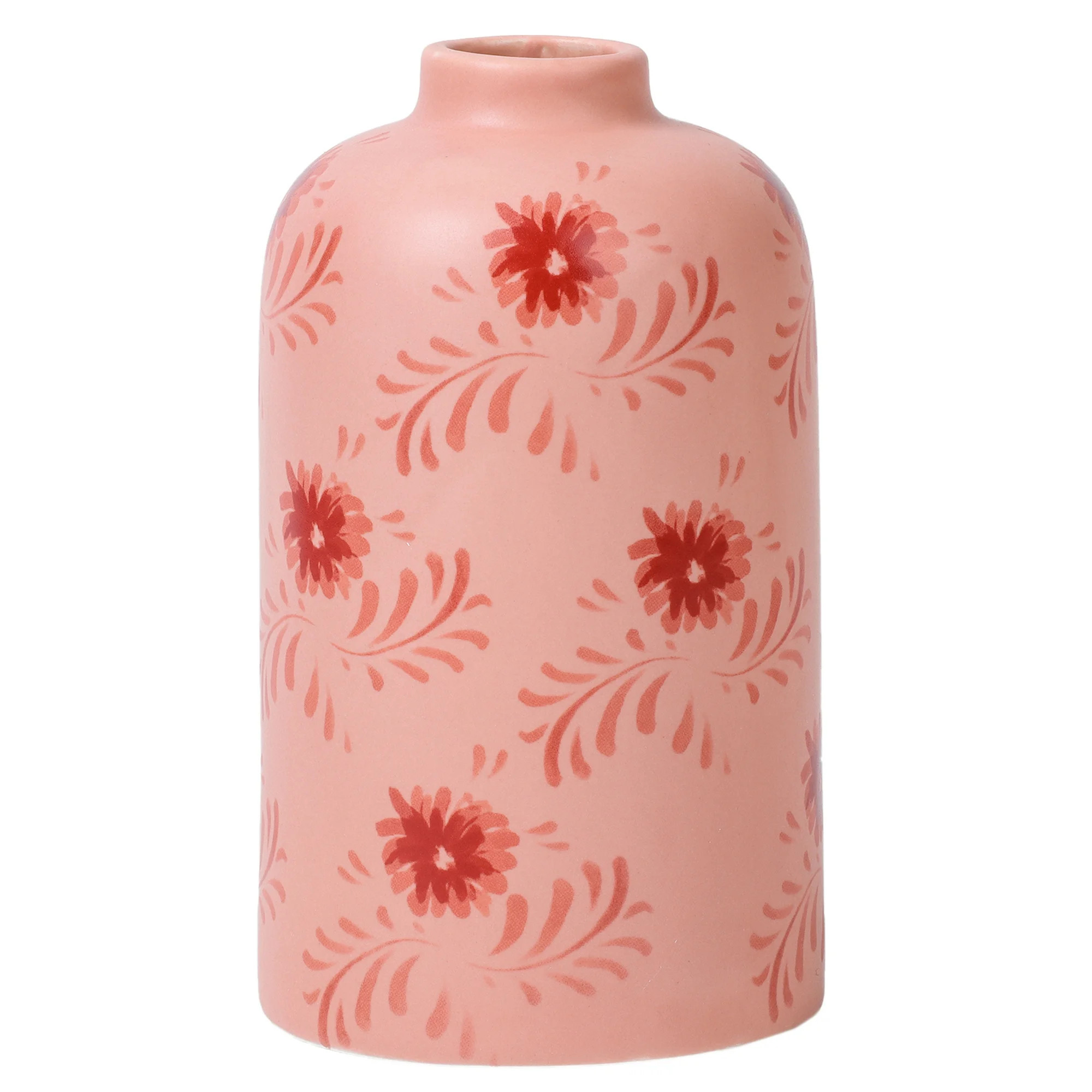 Mainstays By Becky G. & Alejandra Small 6.38" Pink Flower Decorative Ceramic Vase | Walmart (US)