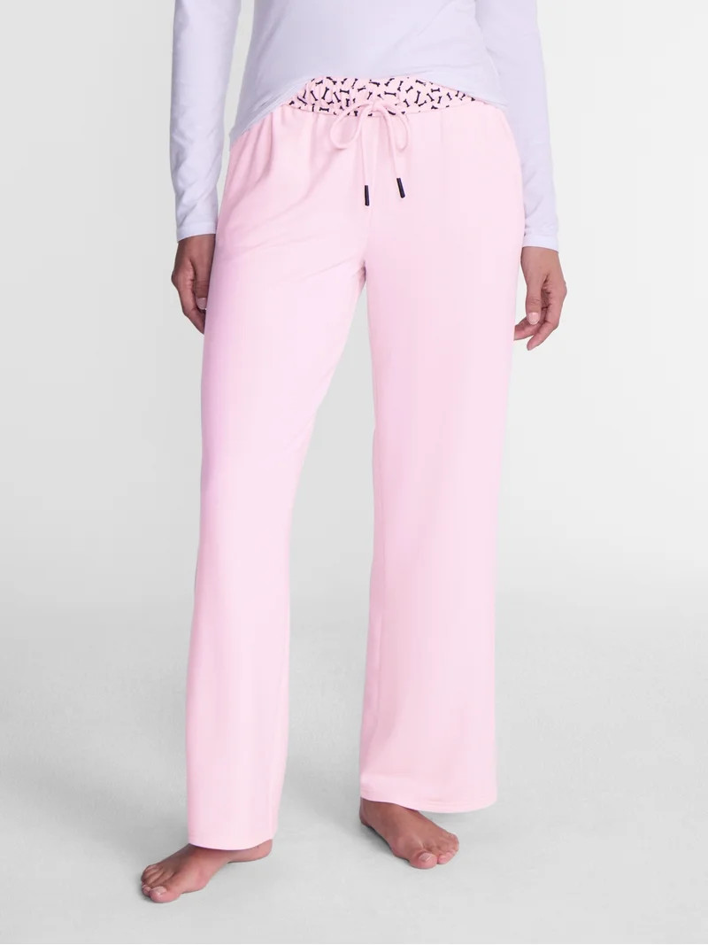 Women\u2019s Halloween Printed Foldover Waistband French Terry Lounge Pants, 29" Inseam, Sizes XS... | Walmart (US)