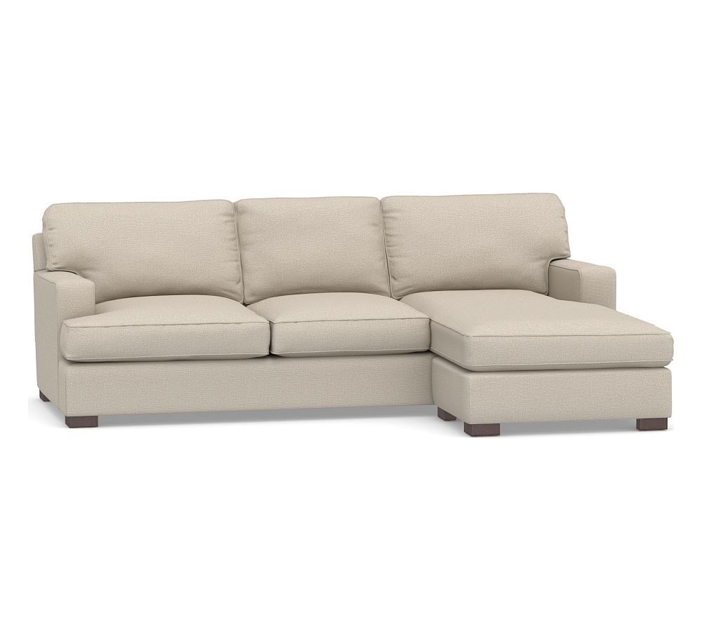 Townsend Square Arm Upholstered Sofa with Reversible Storage Chaise Sectional | Pottery Barn (US)