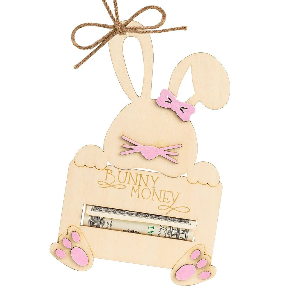 Bunny Money Holder For Cash Gift, Easter Gift Card Holder Basket Tag Decorations, Basket Stuffers... | Amazon (US)