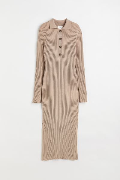 Collared Rib-knit Dress | H&M (US + CA)