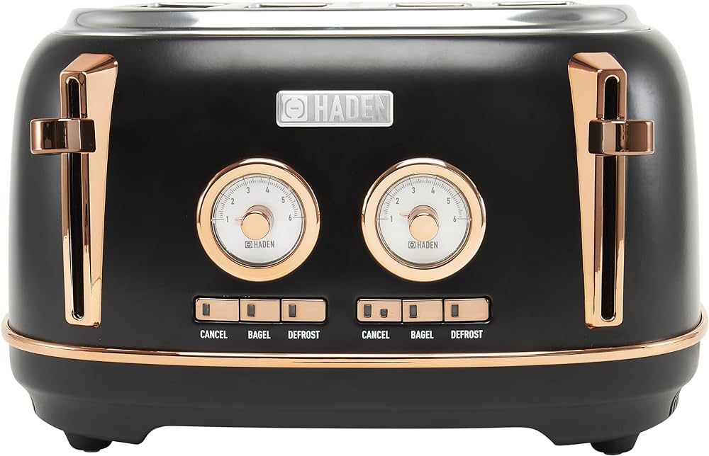 Haden DORSET, Stainless Steel Retro Toaster with Adjustable Browning Control and Cancel, Defrost ... | Amazon (US)